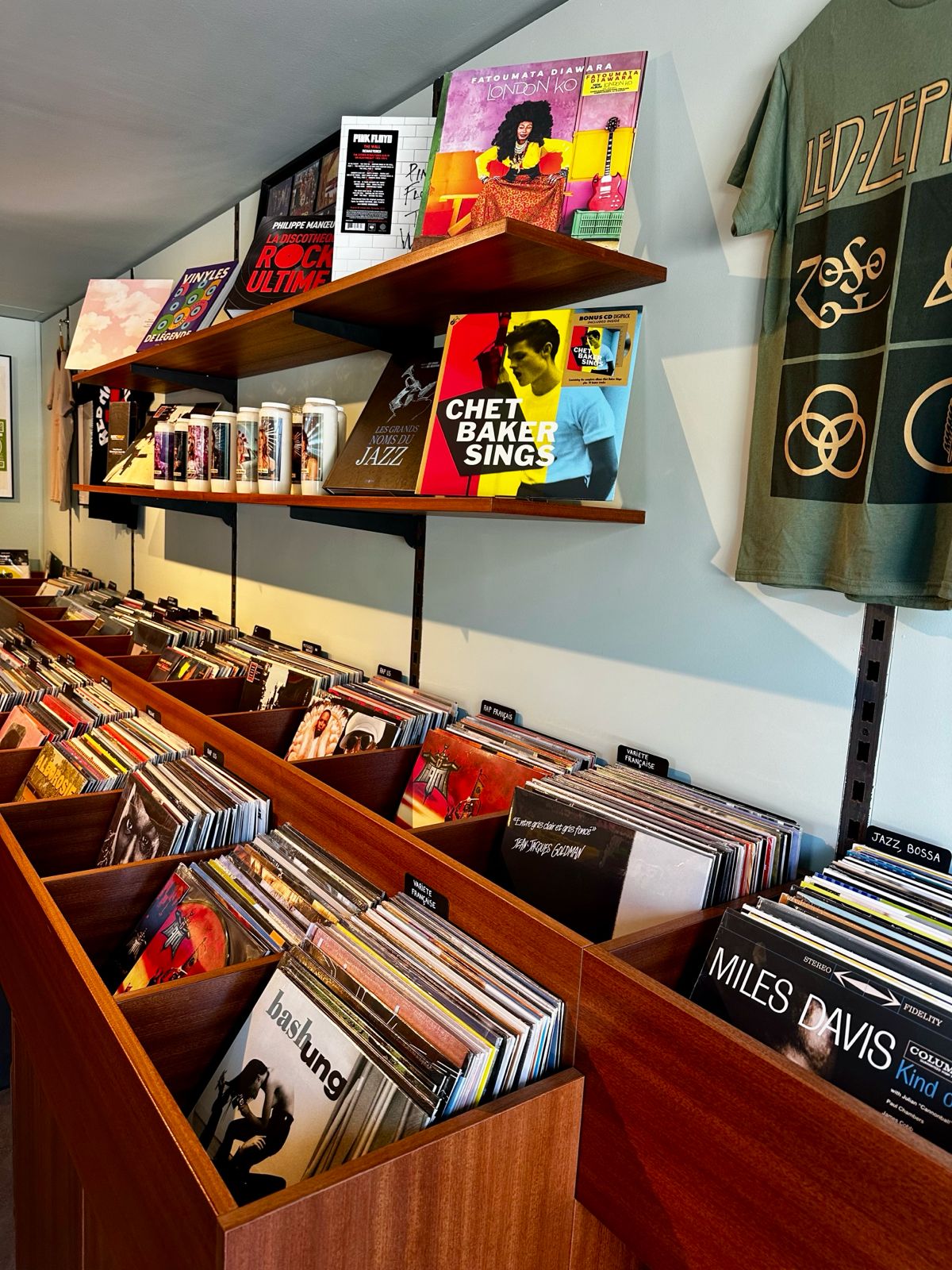 Vinyl records section